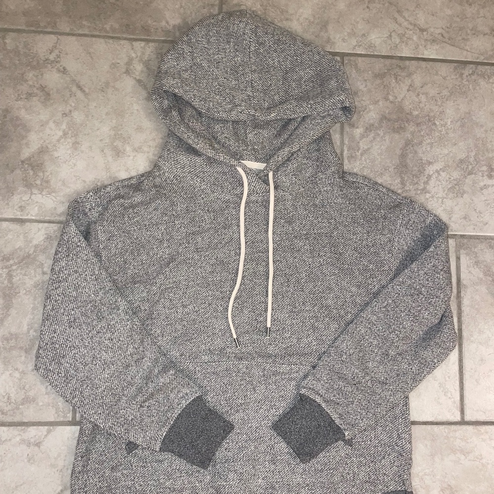 NWOT!GAP Sweats Gray 100% Cotton Pullover Kangaroo Pocket Sweatshirt Size S
